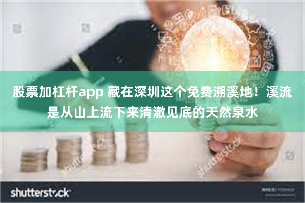 股票加杠杆app 藏在深圳这个免费溯溪地！溪流是从山上流下来清澈见底的天然泉水