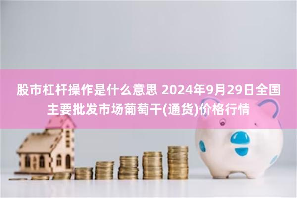 股市杠杆操作是什么意思 2024年9月29日全国主要批发市场葡萄干(通货)价格行情